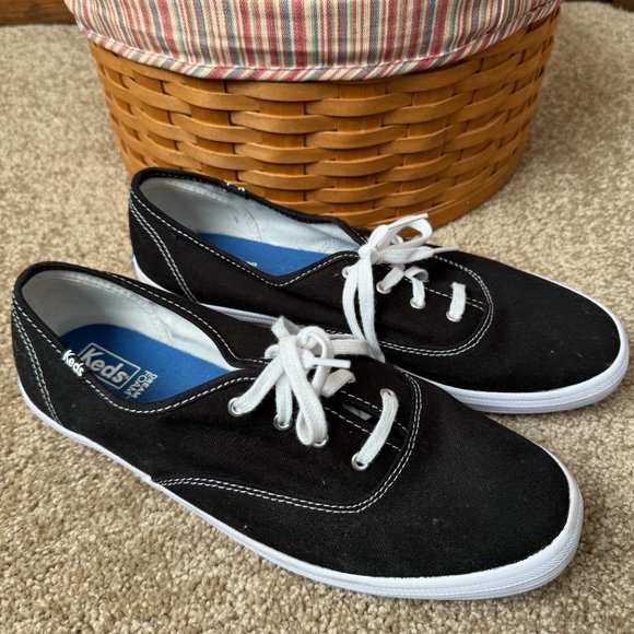 Keds Navy Blue Champion Canvas Lace-Up Sneakers 9.5W - Picture 2 of 10